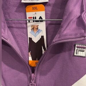 Fila NWT V Neck Quarter Zip Sweatshirt
